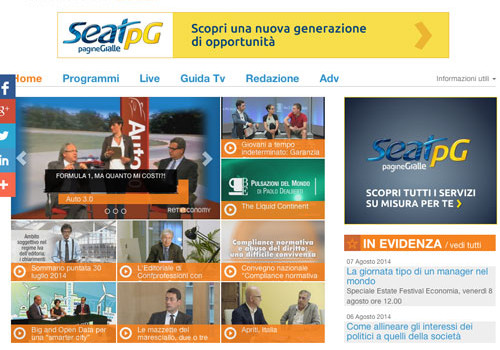 Reteconomy, la web tv dell’economia in diretta streaming