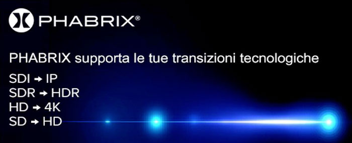 Phabrix aiuta le transizioni tecnologiche tra gli standard in continua evoluzione