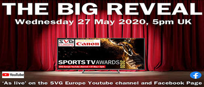 SVG Europe Sports TV Awards, premiazione il 27 maggio 2020
