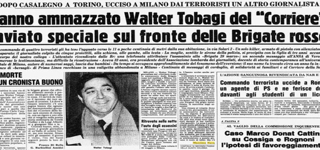 28 maggio 1980, 40 anni fa l’omicidio di Walter Tobagi